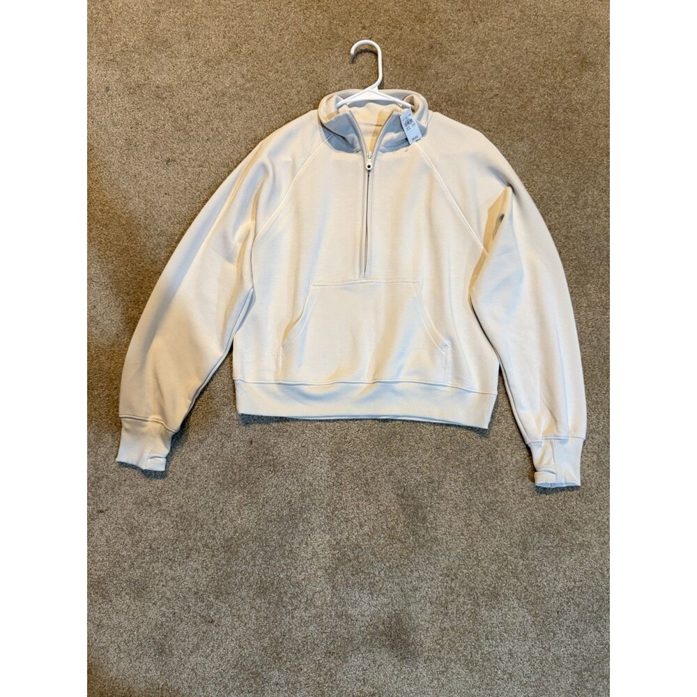 OFFLINE By Aerie 1/2 Zip Cream Collard Hoodie Size Medium NWT